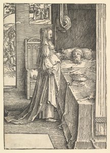 Isebel verspricht Naboths Weinberge König Ahab von Lucas van Leyden