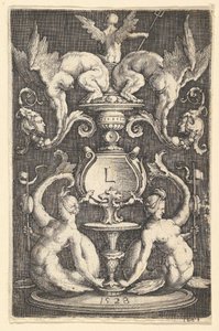 Ornamenttafel mit zwei Sirenen, 1528