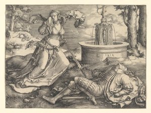 Pyramus und Thisbe, 1514 von Lucas van Leyden