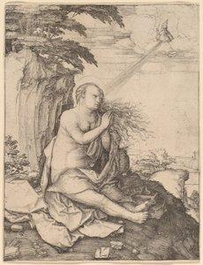 Die heilige Maria Magdalena in der Wüste von Lucas van Leyden
