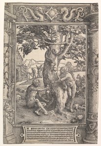 Der Sündenfall, ca. 1517 von Lucas van Leyden