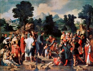 Die Heilung des Blinden von Jericho, zentrales Panel, 1531