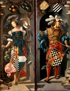 Die Heilung des Blinden von Jericho, Seitenpaneel, 1531 von Lucas van Leyden