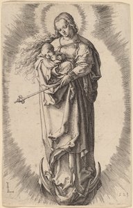 Die Jungfrau und das Kind auf der Mondsichel von Lucas van Leyden