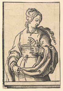 Tiburtinische Sibylle, aus der Serie der Sibyllen, ca. 1530 von Lucas van Leyden