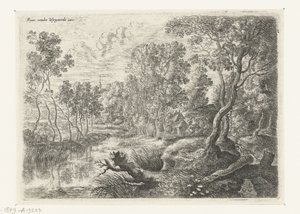 Landschaft mit einem Bach von Lucas van Uden