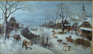 Winter. Ein Dorf im Schnee von Lucas van Valckenborch