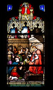 Saint-Pol de Léon (Finistère), Kathedrale Saint-Paul-Aurélien / Südfensterrose von Lucien-Leopold Lobin