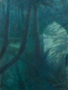 La Palmeraie, Marrakesch, im Mondlicht von Lucien Levy Dhurmer