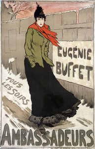 Eugenie Buffet (1866-1934), französische Volkssängerin, jeden Abend im Ambassadeur