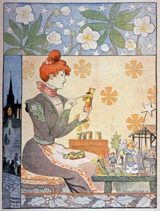 Malerei von Santons in der Provence. 1898 (Illustration) von Lucien Metivet
