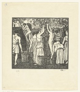Die Weinlese (Daphnis et Chloé) (Daphnis et Chloé) von Lucien Pissarro