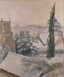 Kirche von East Knoyle: Schnee, 1917