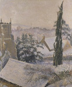 East Knoyle Kirche: Schnee, 1917