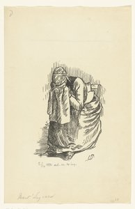 Weinende Frau von Lucien Pissarro