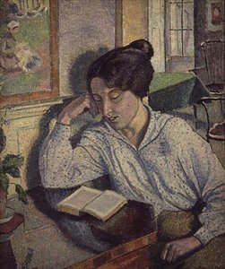 Porträt von Gladys Chivers beim Lesen