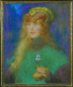 Prinzessin mit Orchideen von Lucien Victor Guirand de Scevola
