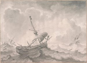 L.Backhuysen, Schiffe auf stürmischer See von Ludolf Backhuysen