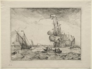 Schiffe unter vollen Segeln, 1701 von Ludolf Backhuysen