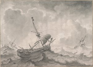 Schiffe auf stürmischer See von Ludolf Bakhuizen