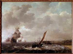 Das Meer bei Helder in Holland. Gemälde von Ludolf Backhuysen (1631-1708) von Ludolf I Backhuysen