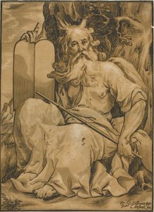 Moses mit den Gesetzestafeln von Ludolph Büsinck