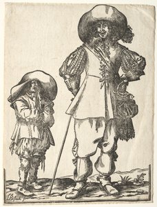 Stehender Kavalier und Betteljunge von Ludolph Büsinck
