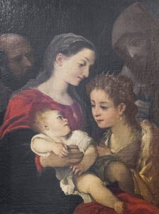 Die Heilige Familie mit den Heiligen Franziskus und Katharina von Alexandria von Ludovico Carracci