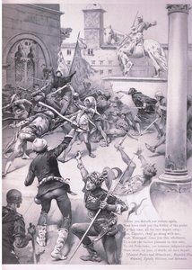 Wenn ihr jemals wieder unsere Straßen stört, Illustration aus Romeo und Julia von Ludovico Marchetti