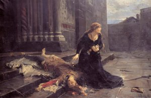 Der Tod des Gianmaria Visconti vor der Kirche S. Gottardo in Mailand