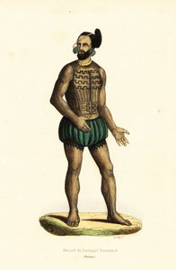 Einheimischer Mann von Tikei Island, Tuamotu-Gruppe, Französisch-Polynesien von Ludwig Choris