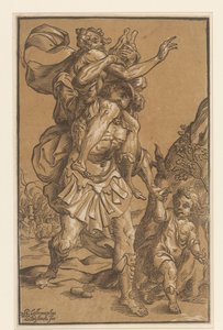 Aeneas trägt seinen Vater aus Troja