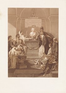 Allegorische Darstellung mit Gedenkstein für Jan Nieuwenhuyzen, verstorben 1806 von Ludwig Gottlieb Portman