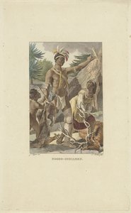 Irokesische Familie vor einem Tipi