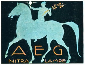 AEG / NITRA LAMPE von Ludwig Hohlwein