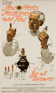 Verwenden Sie Sternkräutermedizin und Tees - für alle Krankheiten, ca. 1923 von Ludwig Hohlwein