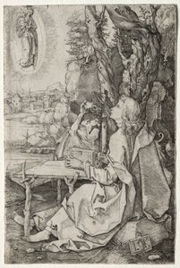 Der heilige Johannes auf der Insel Patmos von Ludwig Krug