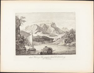Der Königsee gegen den Untersberg bei Salzburg