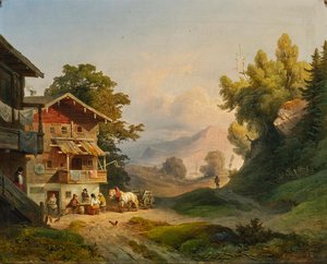 Ludwig Schuster Mittagsruhe 1852