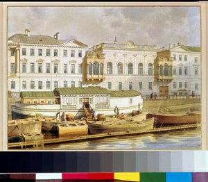 Der Schuwalow-Palast am Fluss Fontanka, Sankt Petersburg von Luigi Premazzi
