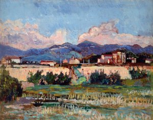 Häuser und Gärten in Ardenza, von Ulvi Liegi (1858-1939)