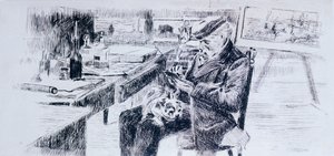Porträt des Malers Giovanni Fattori von Luigi Levi