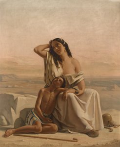 Hagar und Ismael in der Wüste von Luigi Alois Gillarduzzi