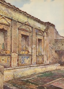 Pompeji: Casa del Torello, Architektonische Ansicht des Nymphaeums