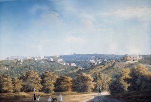 Capodimonte-Hügel und Villen entlang der Ponti Rossi Straße von Luigi Fergola