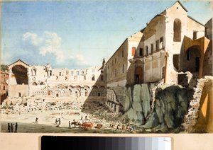 Baustelle des Abrisses der Kirche und des Klosters von Saint Dominica in Genua