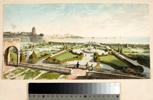 Der Park der Villa von Prinz Doria und Genua im Hintergrund