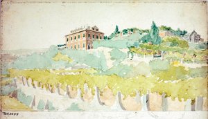 Ansicht der Villa des Marquis Gian Carlo di Negro, bekannt als Villetta Di Negro in Genua von Luigi Garibbo