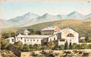 Ansicht über das Santuario Nostra Signora del Monte, Genua von Luigi Garibbo