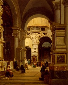 Santa Maria del Popolo Kirche in Rom, von Luigi Marchesi (1825-1862) von Luigi Marchesi